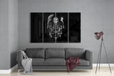 Skull 4 Pieces Mega Glass Wall Art (59"x36") | Insigne Art Design