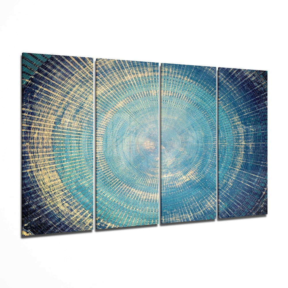 Turquoise 4 Pieces Mega Glass Wall Art (59"x36") | Insigne Art Design.