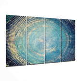 Turquoise 4 Pieces Mega Glass Wall Art (59"x36") | Insigne Art Design.