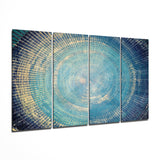 Turquoise 4 Pieces Mega Glass Wall Art (59"x36") | Insigne Art Design