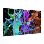 Mixing the Colors 4 Pieces Mega Glass Wall Art (59"x36") | Insigne Art Design.