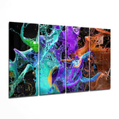 Mixing the Colors 4 Pieces Mega Glass Wall Art (59"x36") | Insigne Art Design.