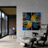 Fortune Flower Quadro Glass Wall Art.