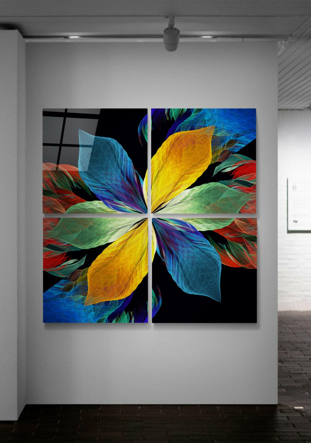 Fortune Flower Quadro Glass Wall Art.