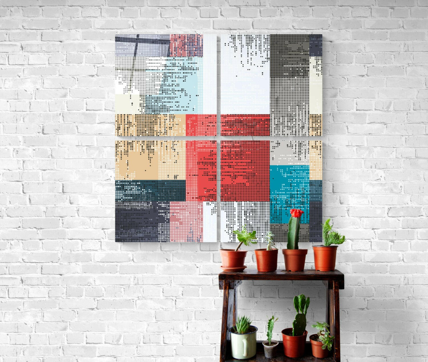 Dots Quadro Glass Wall Art.