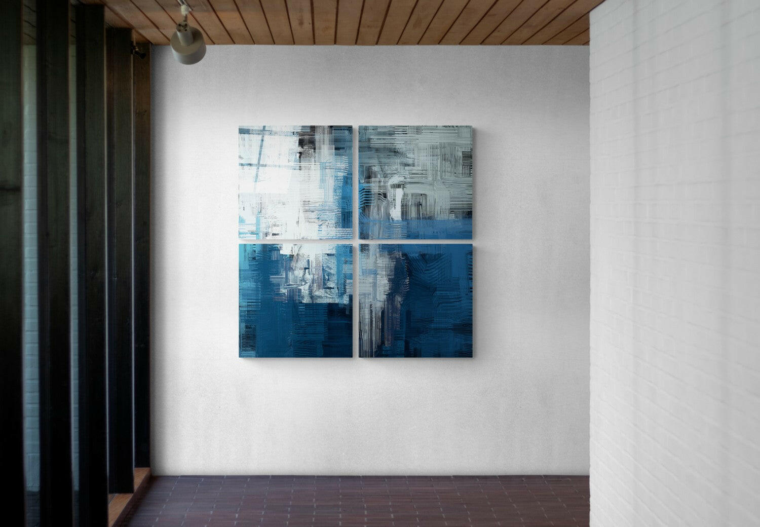 Blue Touch Quadro Glass Wall Art.