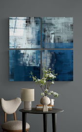 Blue Touch Quadro Glass Wall Art.