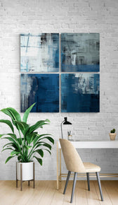 Blue Touch Quadro Glass Wall Art.