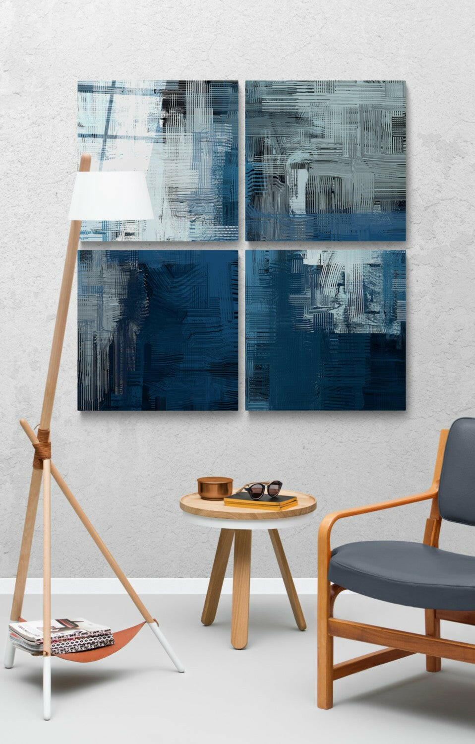 Blue Touch Quadro Glass Wall Art.
