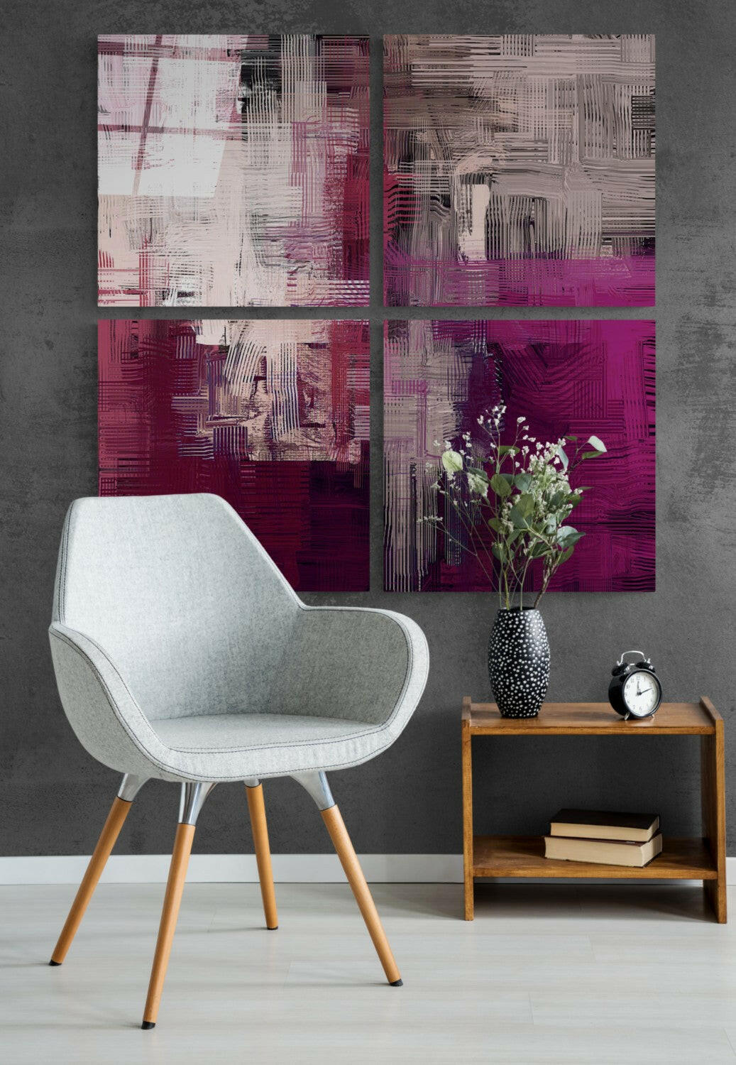 Purple Touch Quadro Glass Wall Art.