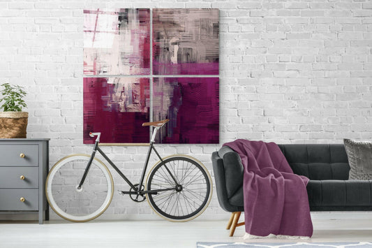 Purple Touch Quadro Glass Wall Art.