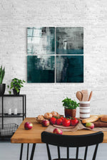 Green Quadro Glass Wall Art.