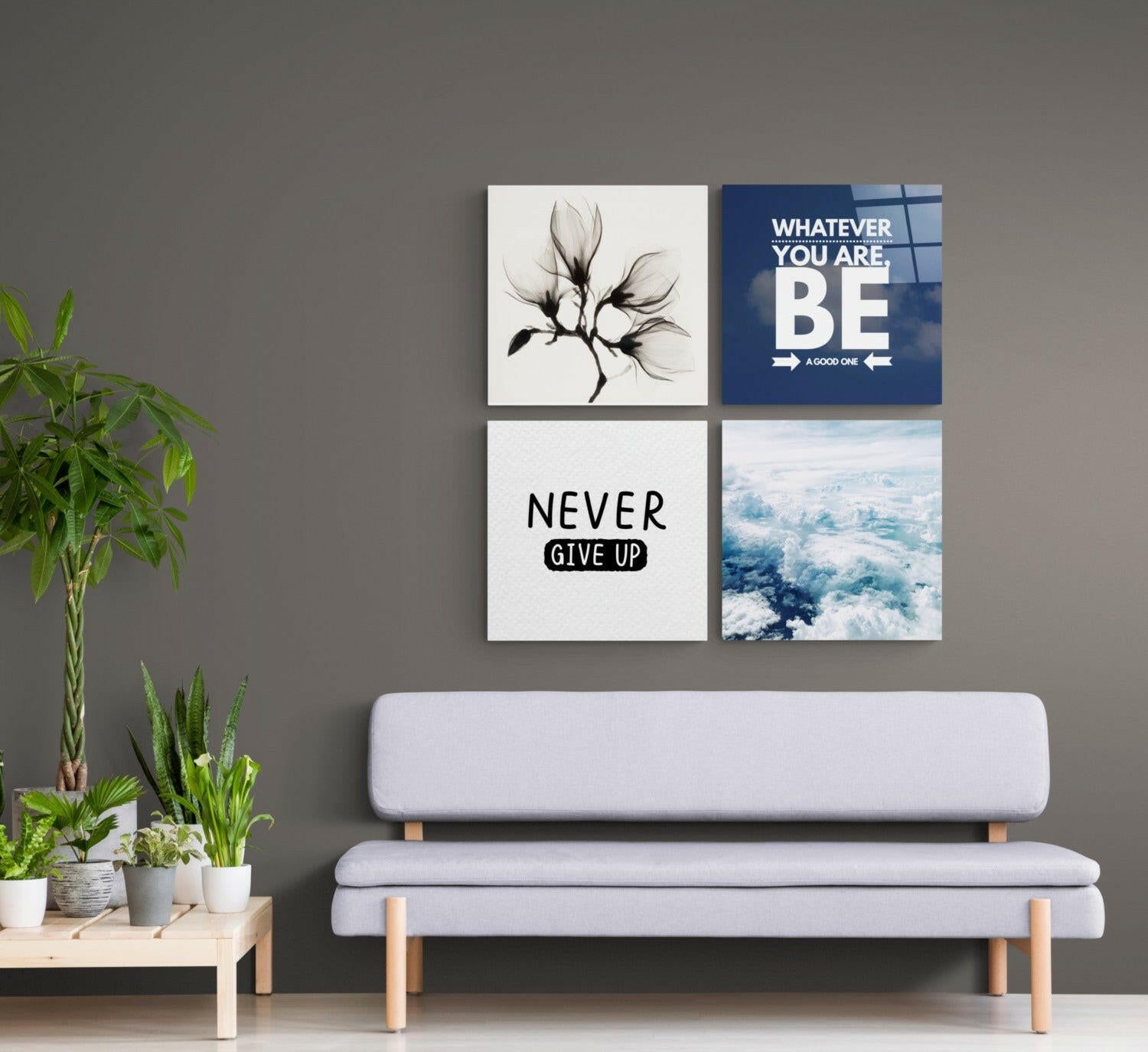 Motivation Quadro Glass Wall Art.