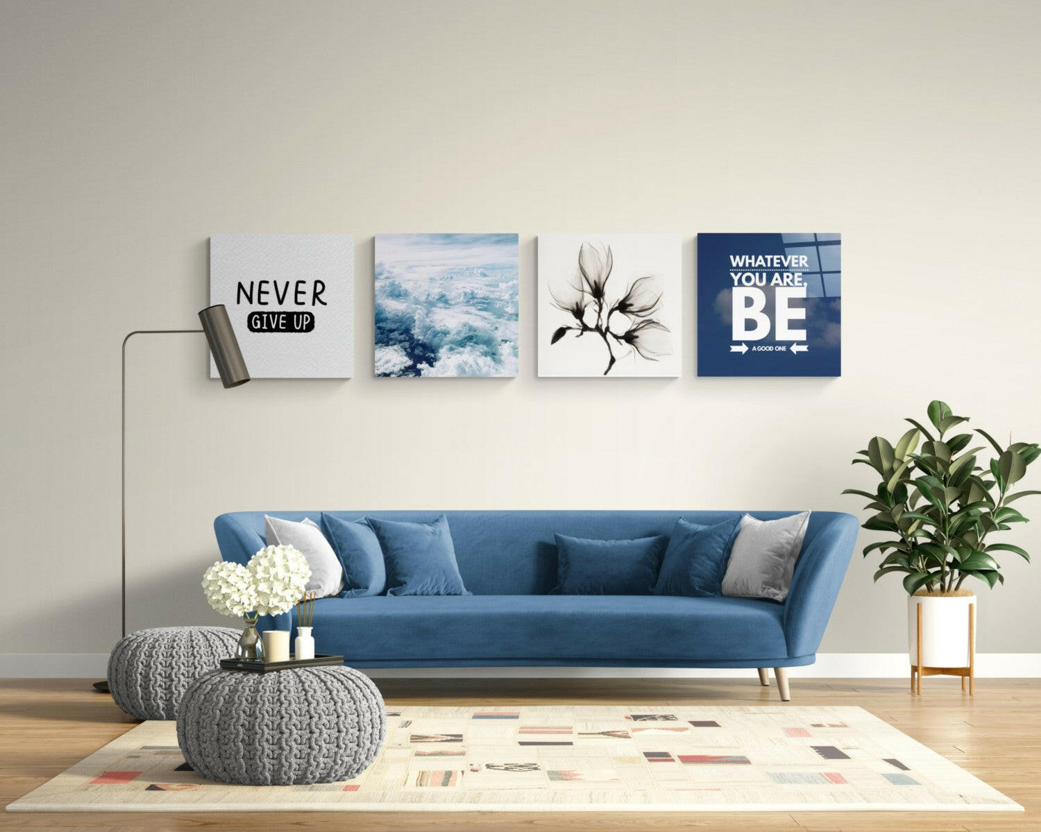 Motivation Quadro Glass Wall Art.