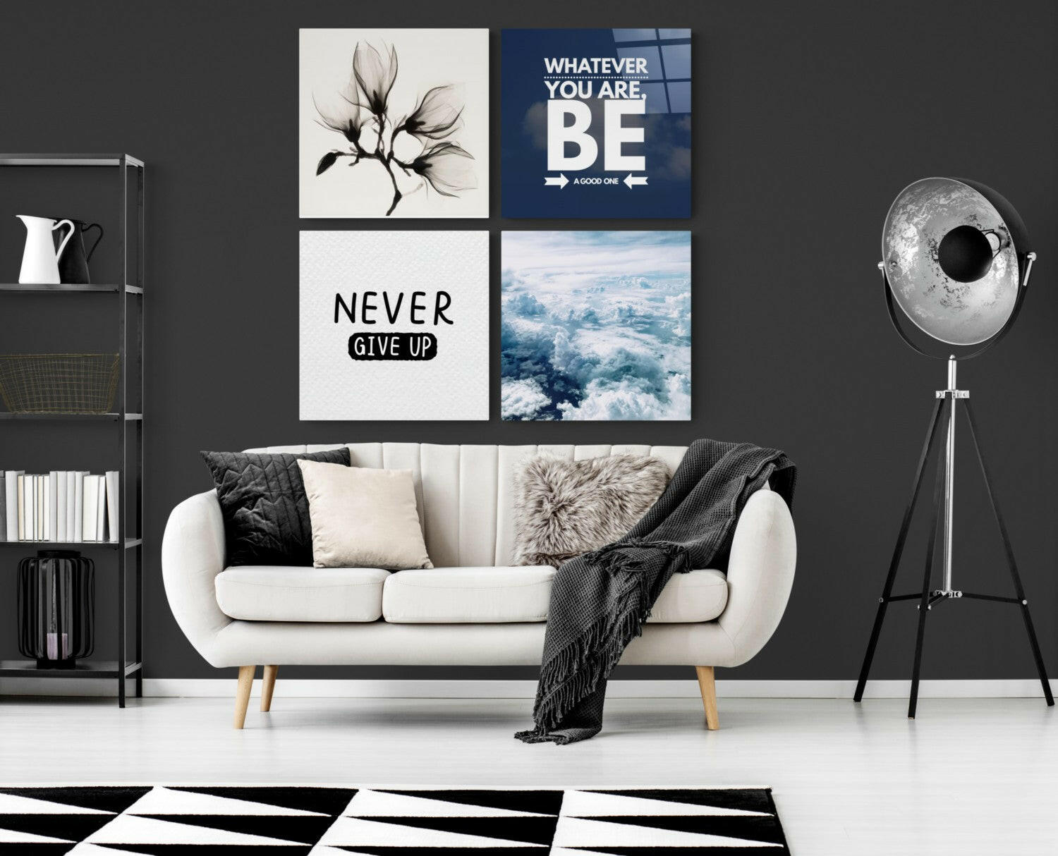 Motivation Quadro Glass Wall Art.
