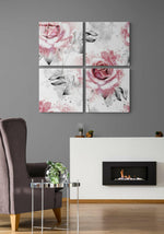 Roses Quadro Glass Wall Art.