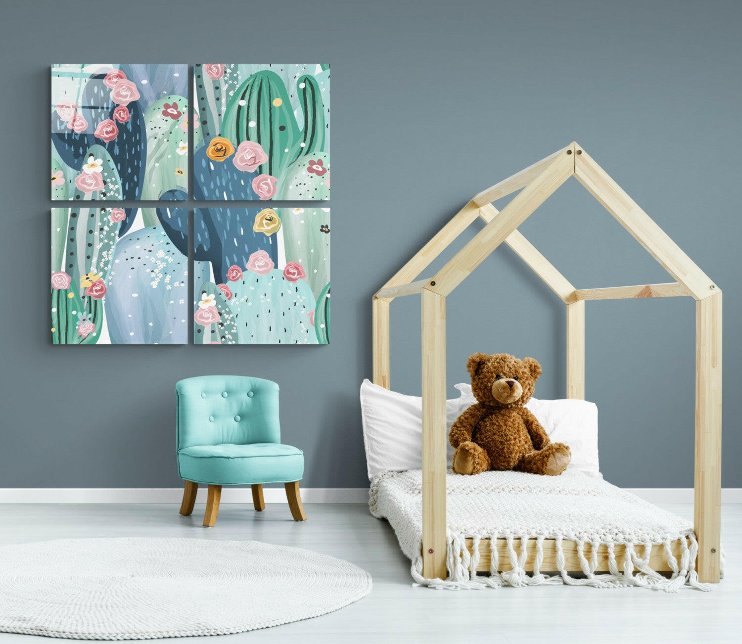 Cacti Quadro Glass Wall Art.