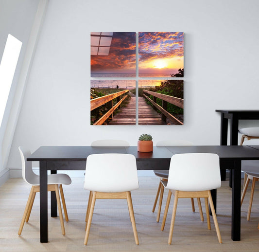 Horizon Line Quadro Glass Wall Art.