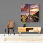Horizon Line Quadro Glass Wall Art.