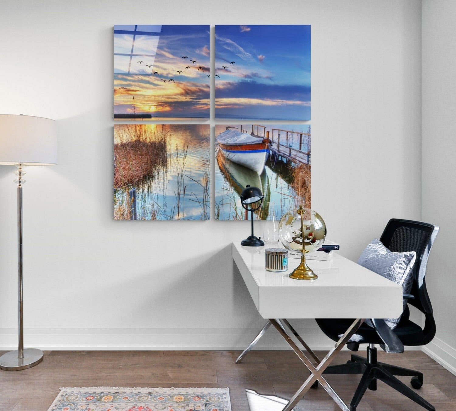 Reeds Quadro Glass Wall Art.