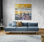 Sunset Quadro Glass Wall Art.
