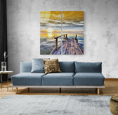 Sunset Quadro Glass Wall Art.