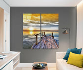 Sunset Quadro Glass Wall Art.