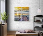 Sunset Quadro Glass Wall Art.