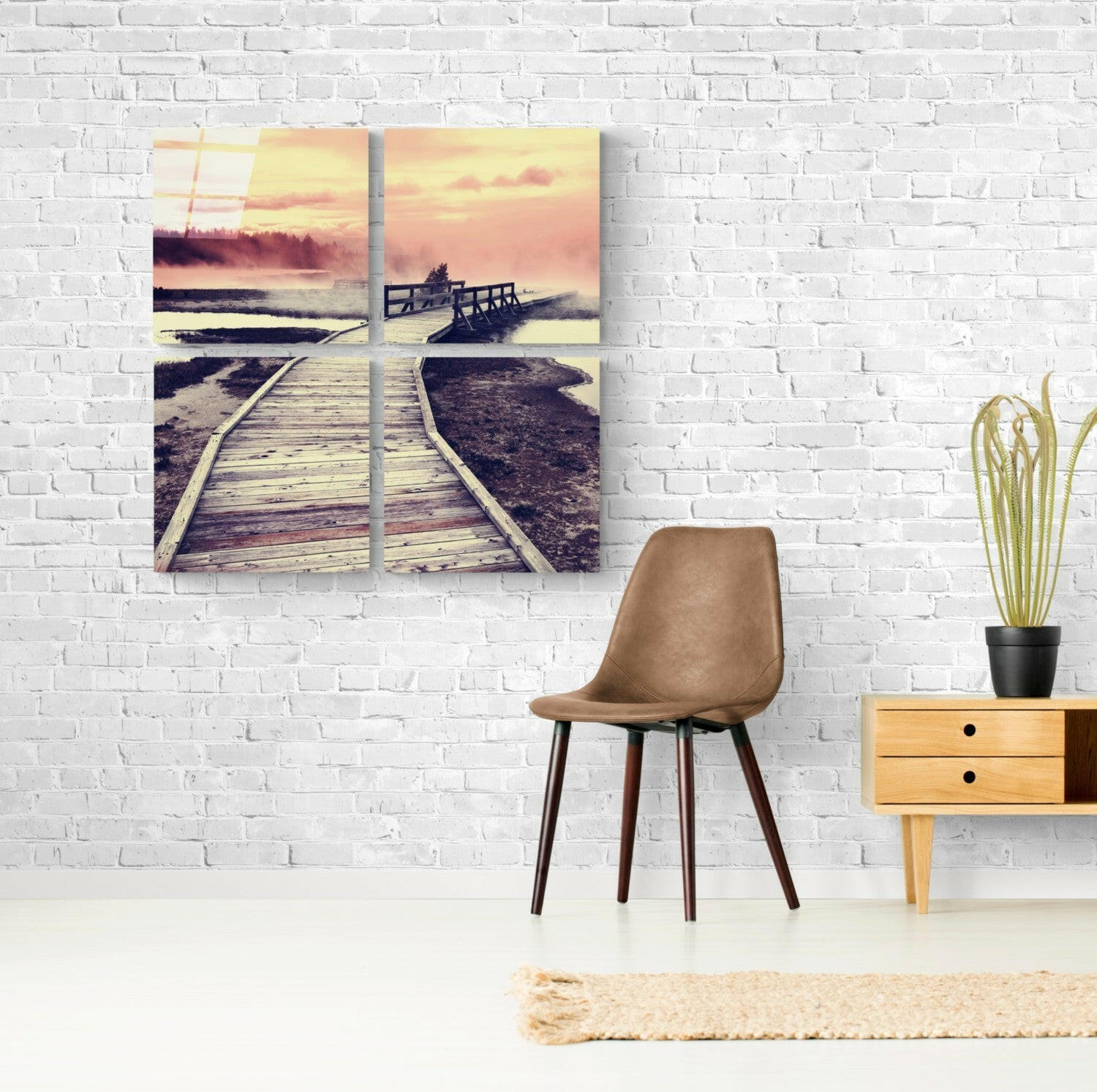 Scaffolding Quadro Glass Wall Art.