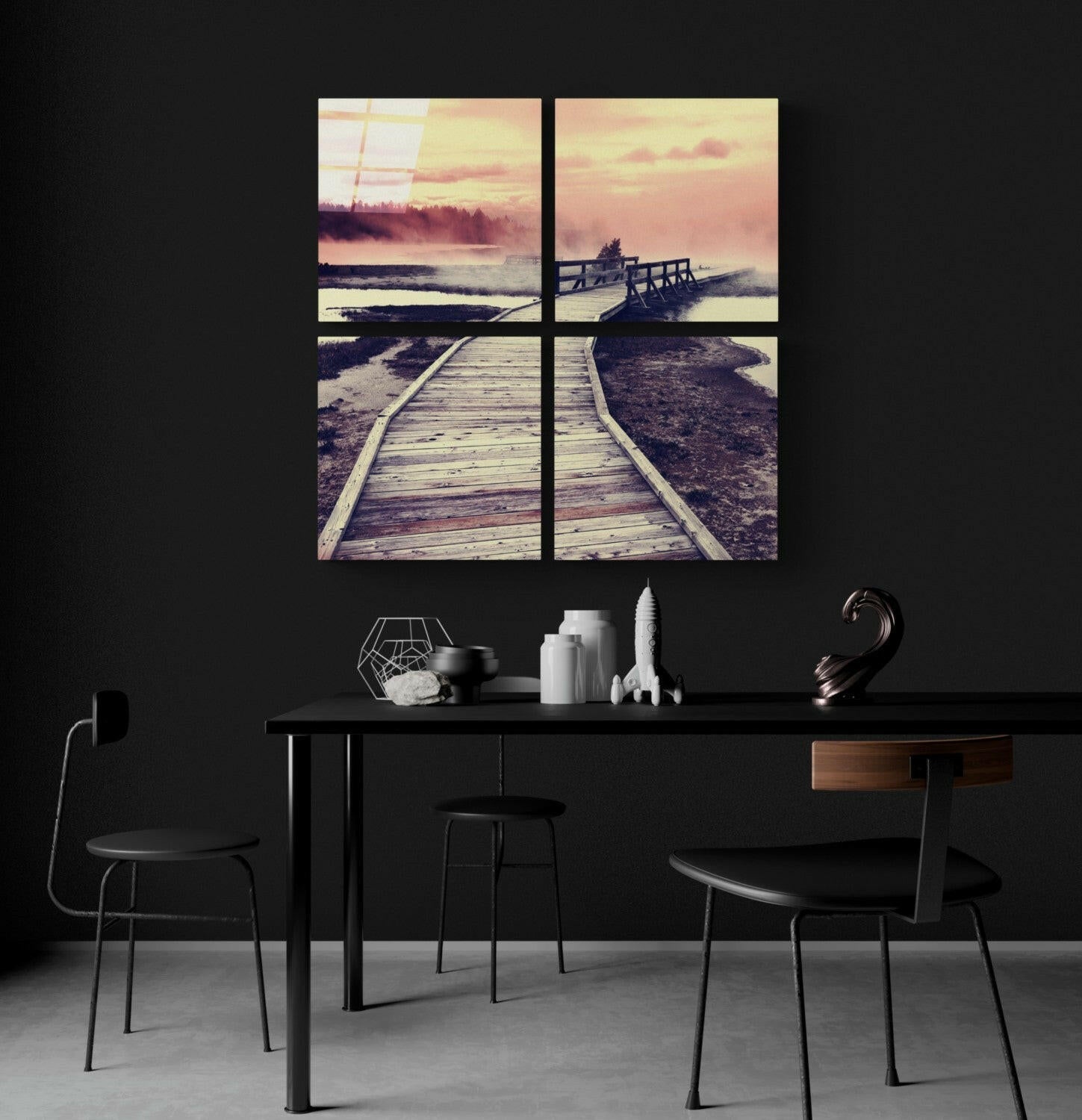 Scaffolding Quadro Glass Wall Art.