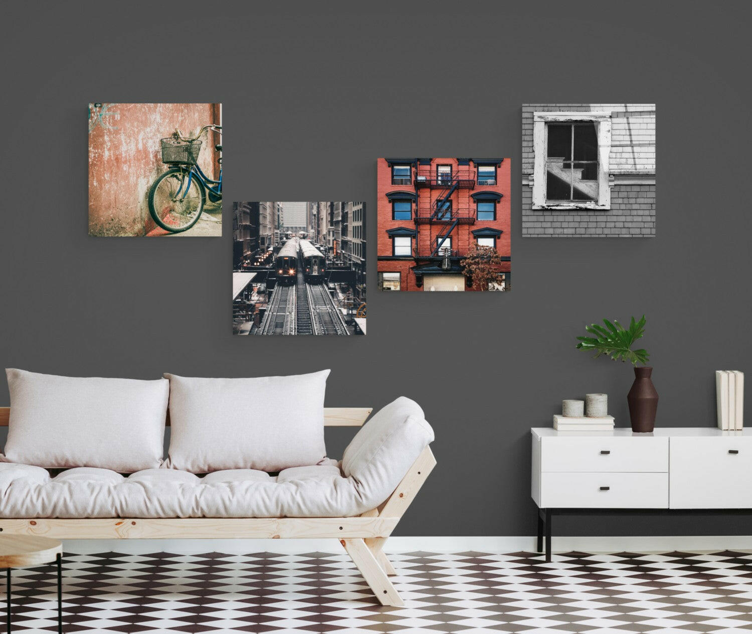 City Quadro Glass Wall Art.