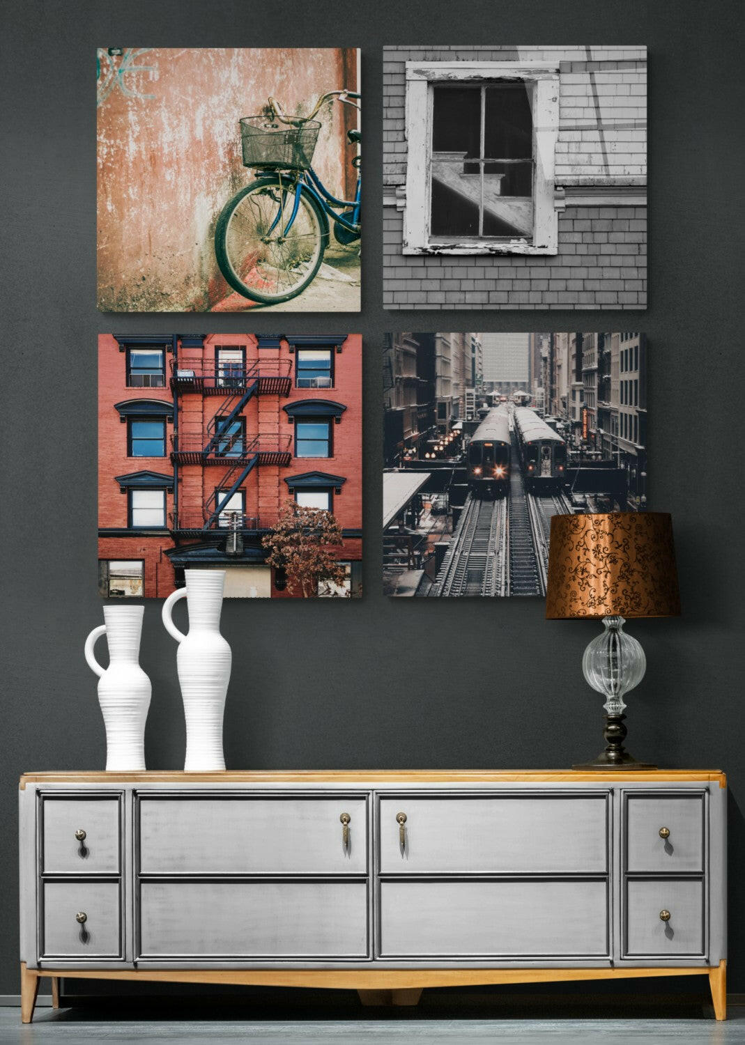 City Quadro Glass Wall Art.