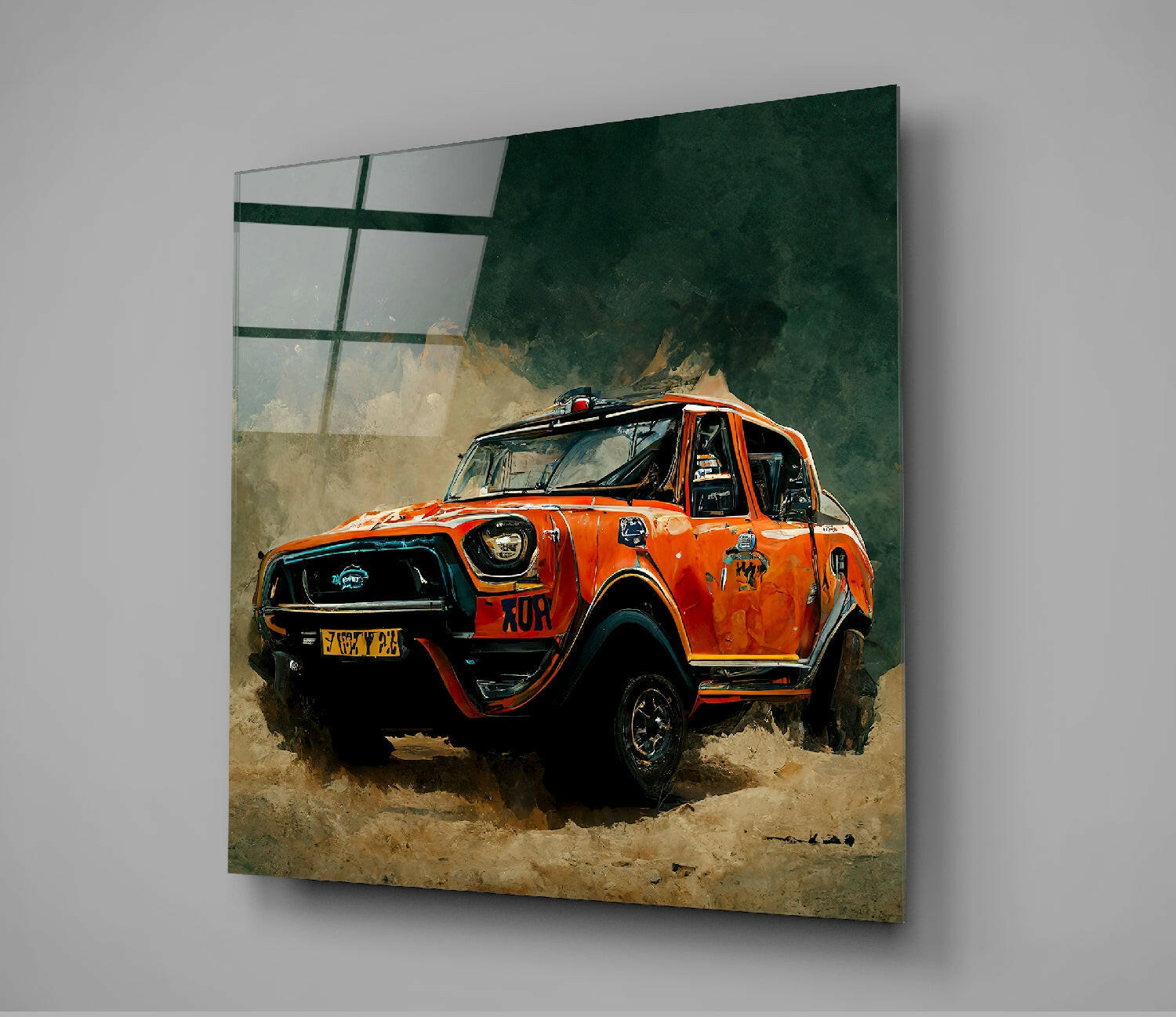 Racer Glass Wall Art  || Designer Collection.