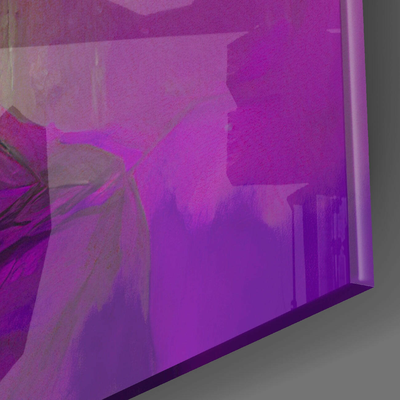 Purple Hat Glass Wall Art  || Designer Collection.