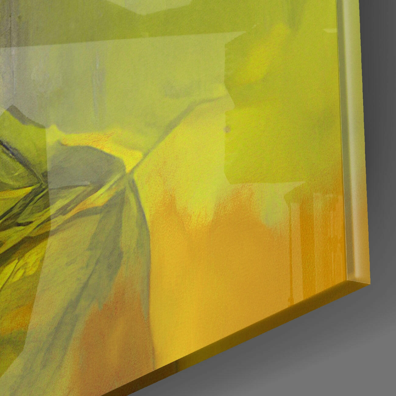 Yellow Hat Glass Wall Art  || Designer Collection.