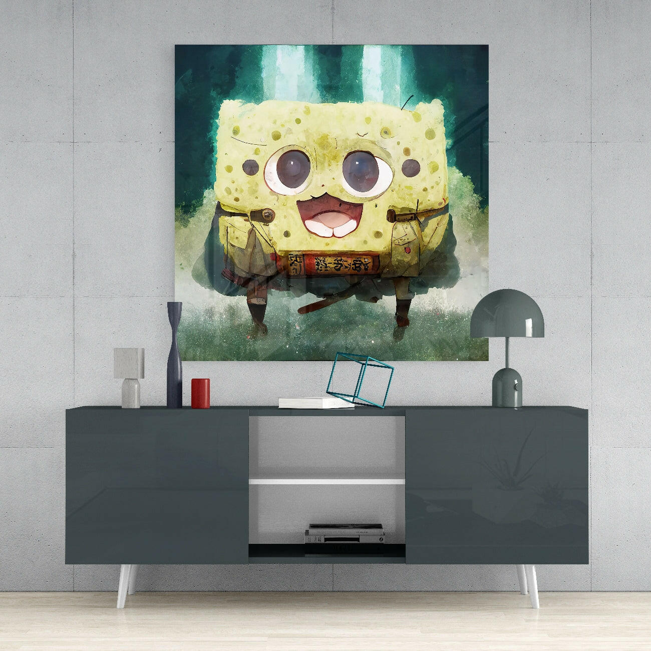 Sponge  Glass Wall Art  || Designer Collection.