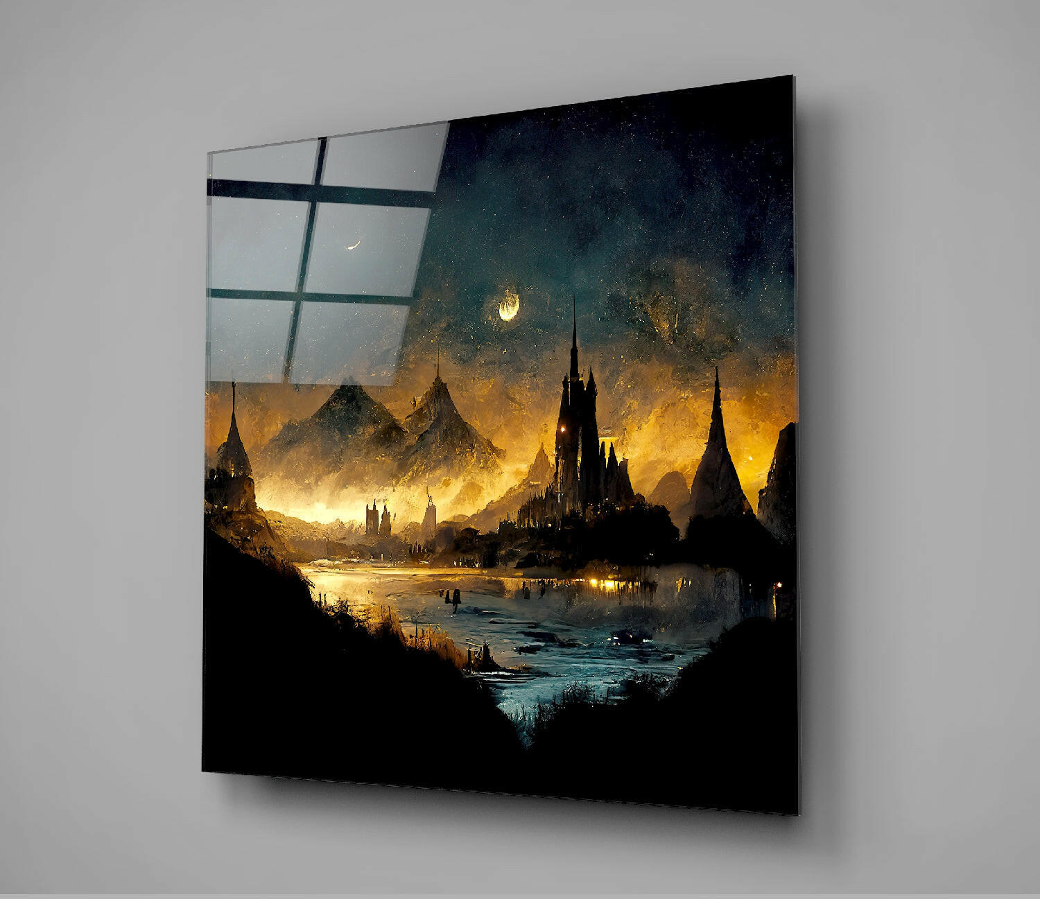Lost City Glass Wall Art  || Designer Collection.