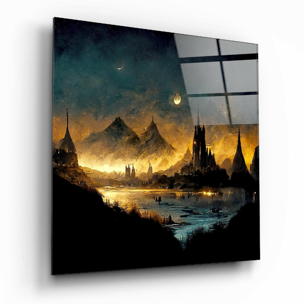 Lost City Glass Wall Art  || Designer Collection.
