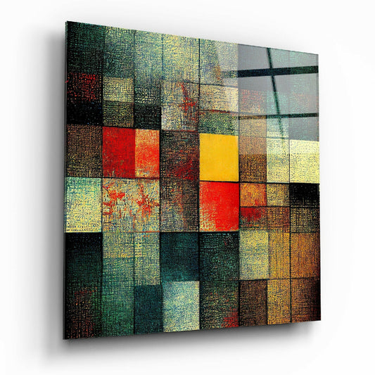 Blocks Glass Wall Art  || Designers Collection.