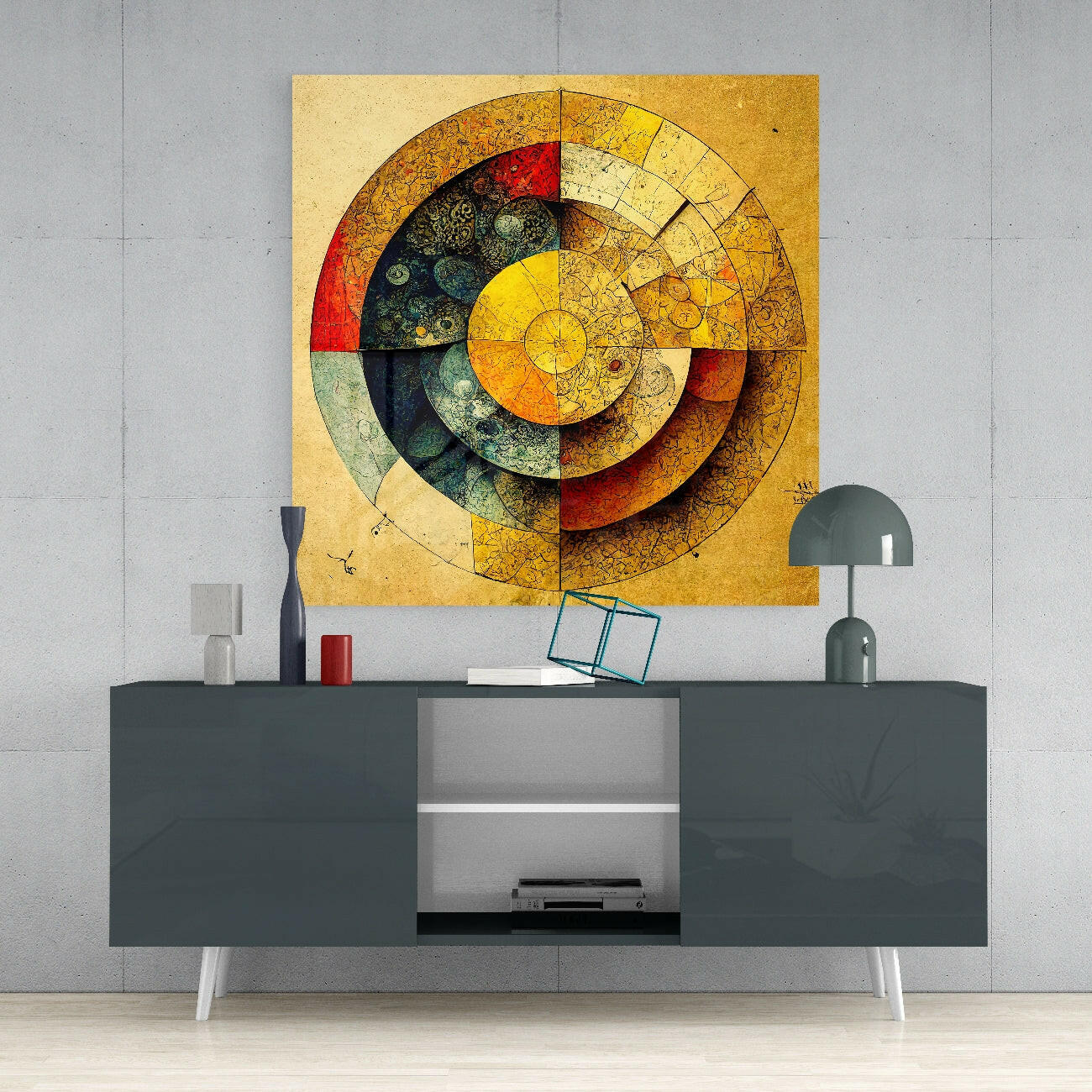 Circles Glass Wall Art  || Designers Collection.