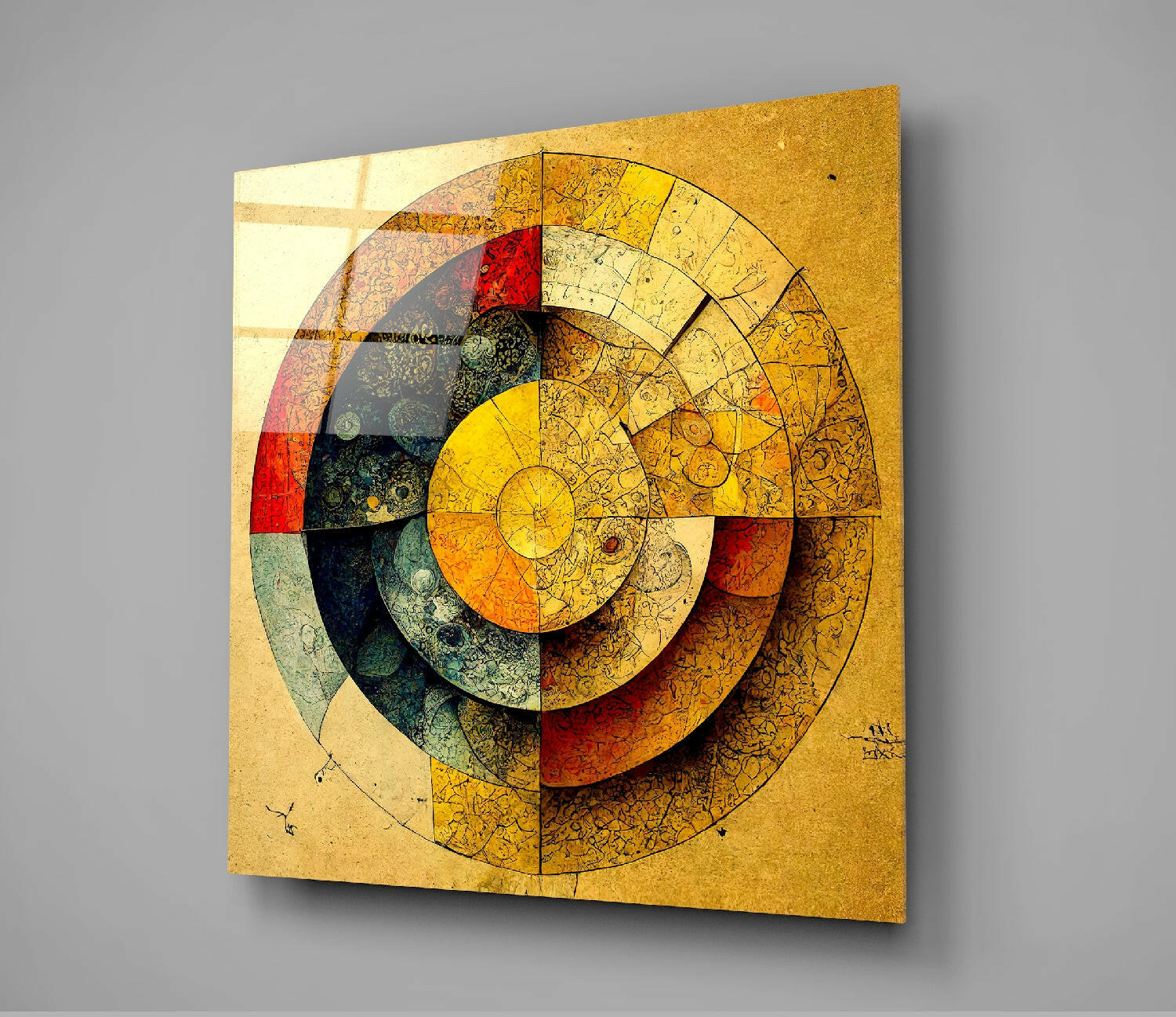 Circles Glass Wall Art  || Designers Collection.