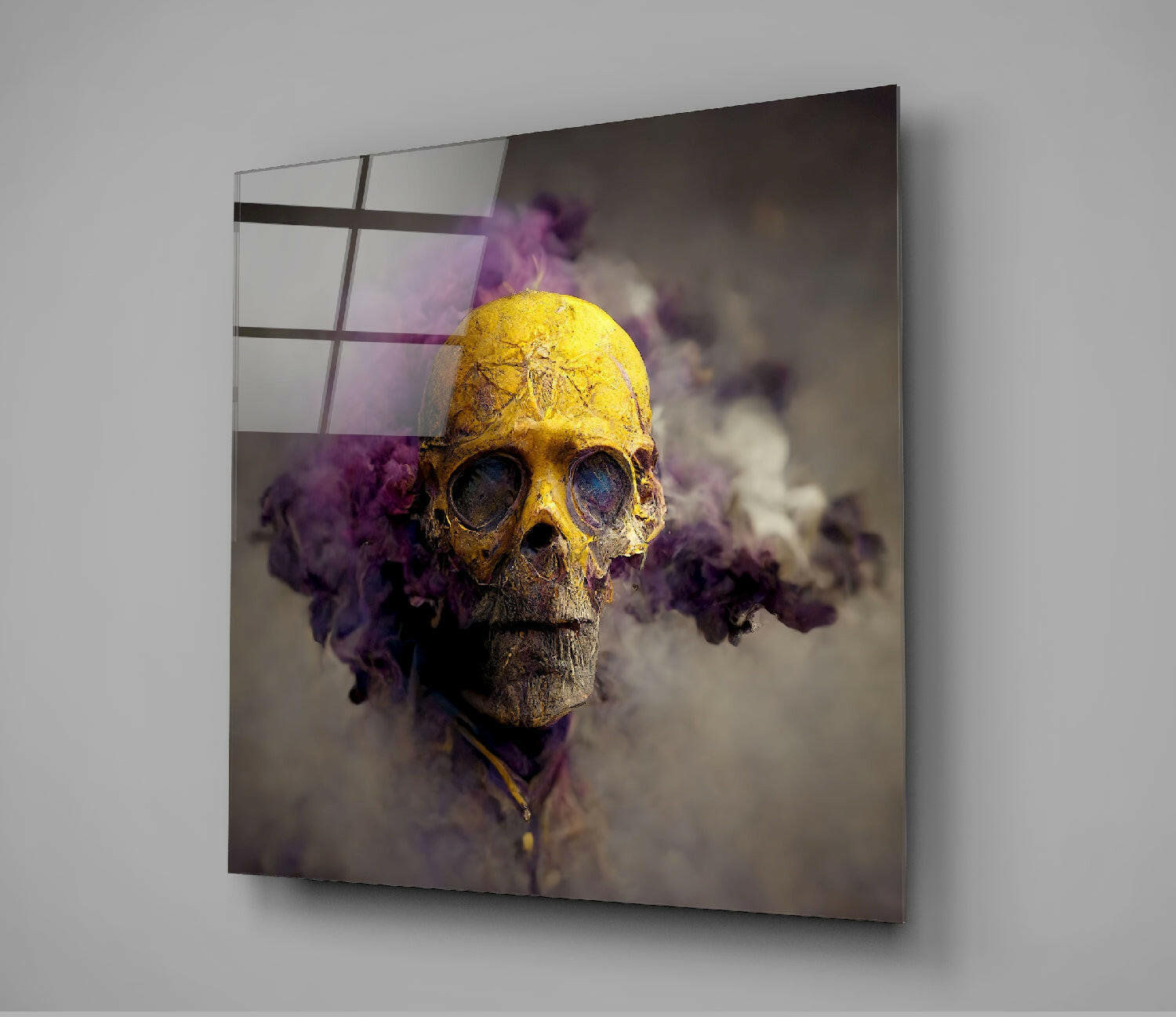 Smoky Skull Glass Wall Art  || Designer Collection.