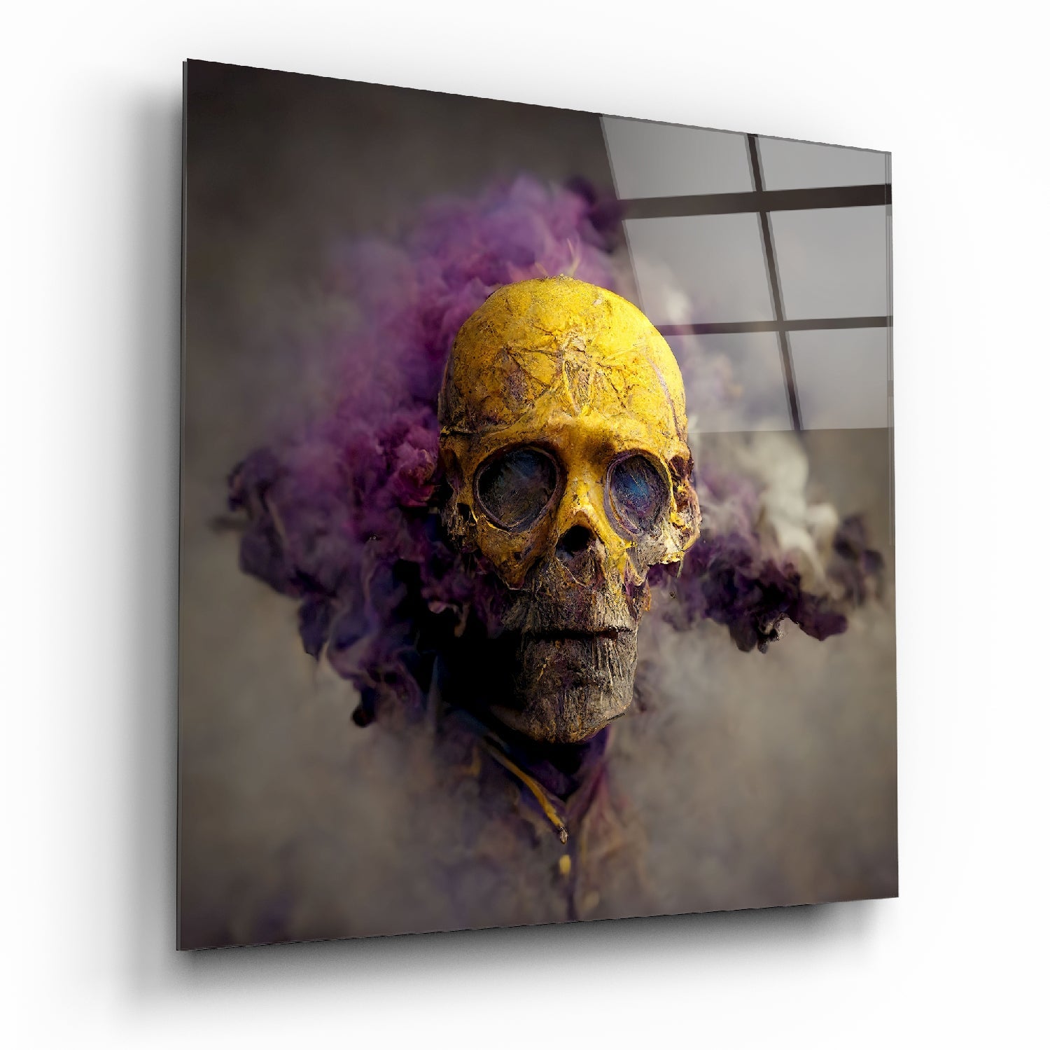 Smoky Skull Glass Wall Art  || Designer Collection | Insigne Art Design