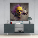 Smoky Skull Glass Wall Art  || Designer Collection | Insigne Art Design
