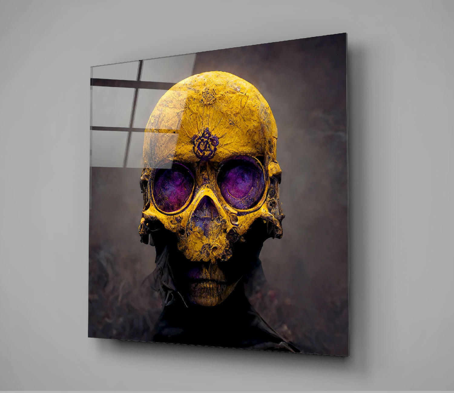 Yellow Head Glass Wall Art  || Designer Collection.