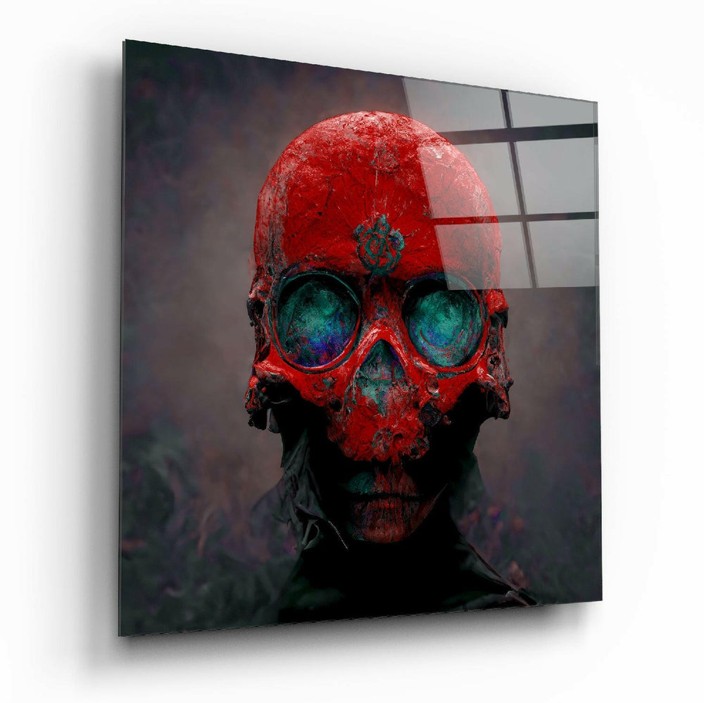 Red Head Glass Wall Art  || Designer Collection.