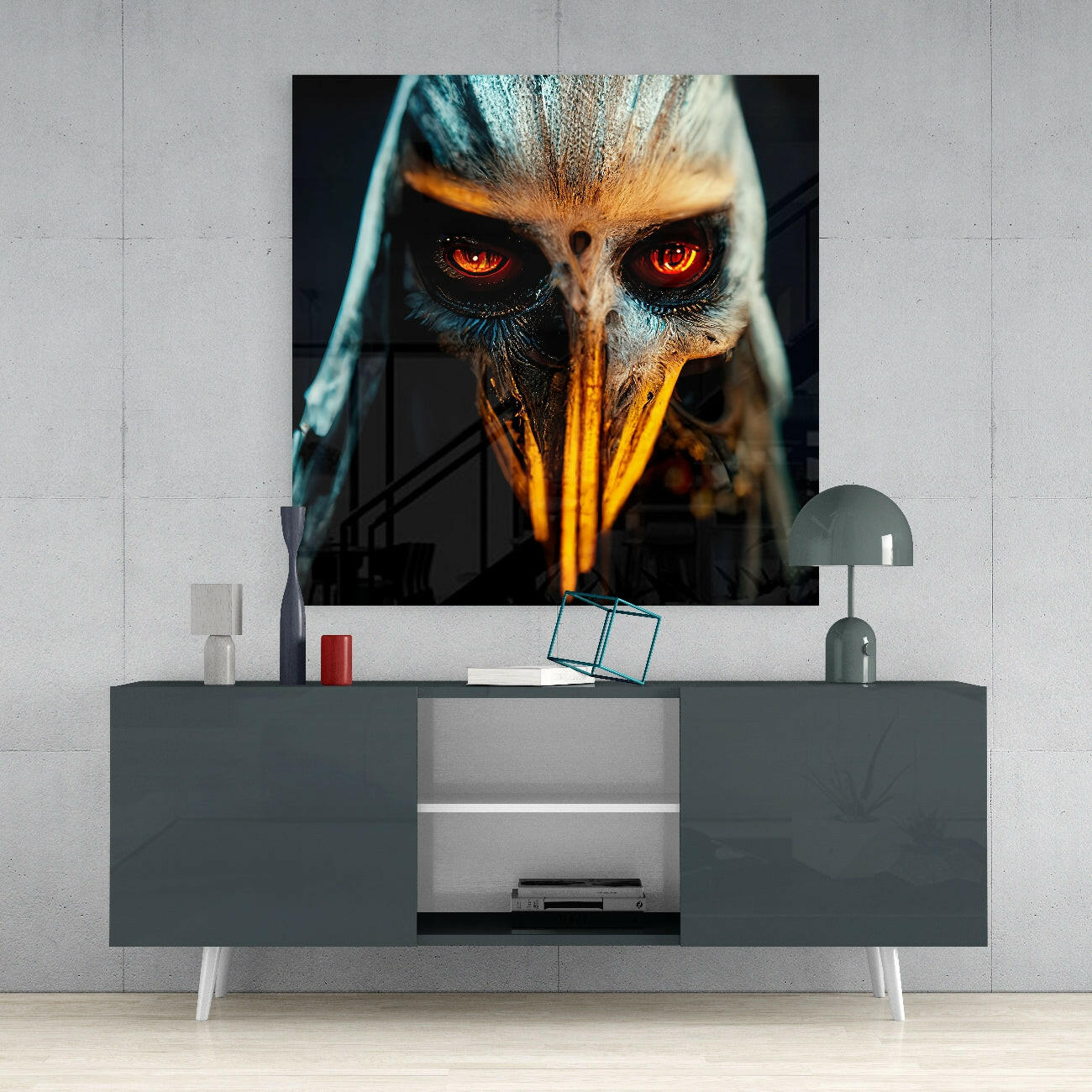 The Beak Glass Wall Art  || Designer Collection.