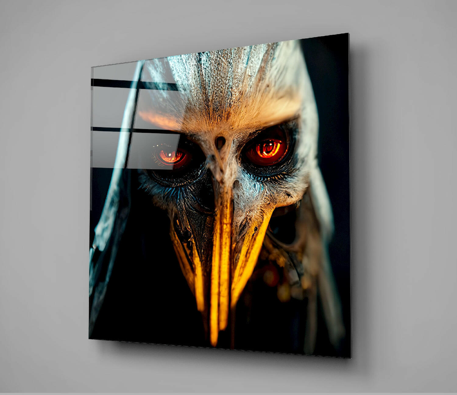 The Beak Glass Wall Art  || Designer Collection.