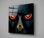 Anger in the Eyes Glass Wall Art  || Designers Collection.