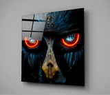 Anger in the Eyes Glass Wall Art  || Designers Collection